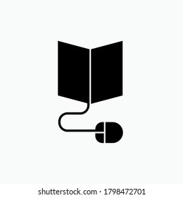 E Learning Icon. Long Distance Study Symbol - Vector.
