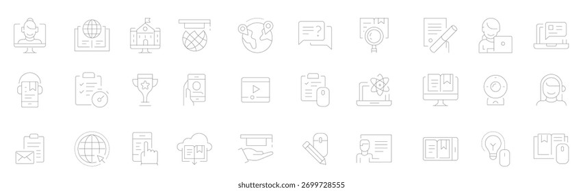 e learning icon definir vetor