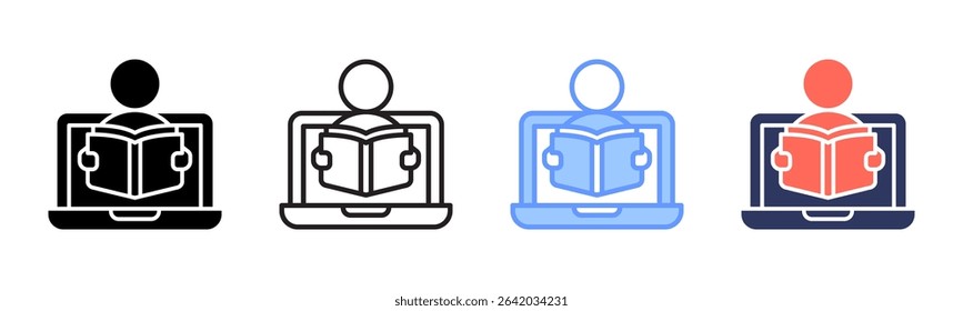 E Learning icon sheet multiple style collection