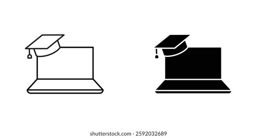 E learning icon symbol collection on white background.