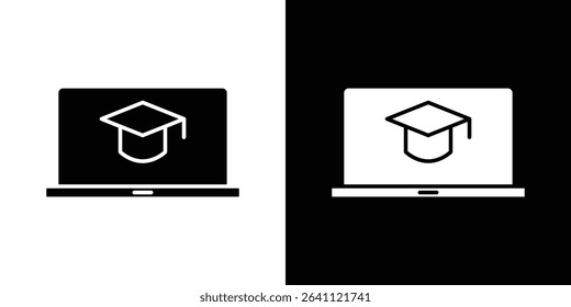 E learning icon symbols. Vector illustration.