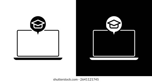 E learning icon symbols. Vector illustration.