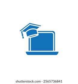 E learning icon Thin line illustration set