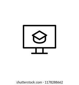 e learning icon vector