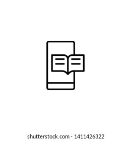 E learning icon vector illustration sign