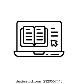 E Learning icon in vector. Illustration
