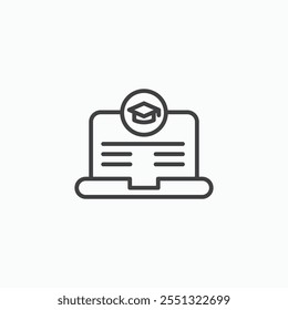 E learning icon vector illustration. EPS10