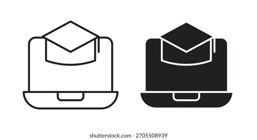 E learning icons for use web design,logo.Symbol illustration.