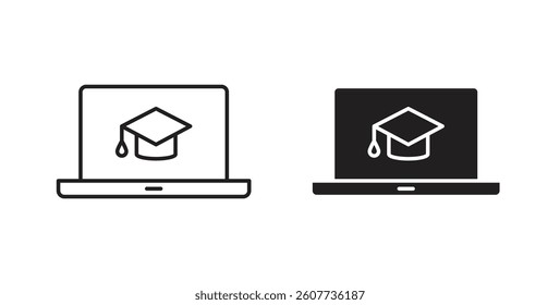 E learning icons vectors graphic designs