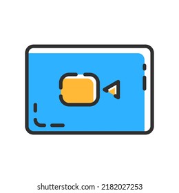 E learning line icon. Online education concept. Vector illustration