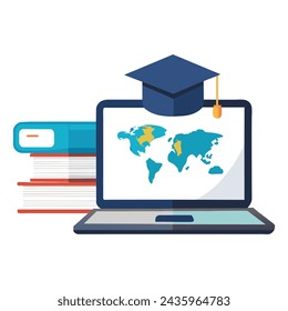 E learning minimal flat vector illustration.
