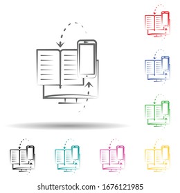 E learning multi color set icon. Simple thin line, outline vector of education icons for ui and ux, website or mobile application