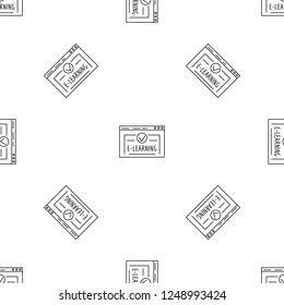 E learning pattern seamless vector repeat geometric for any web design