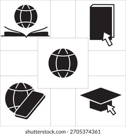 E - learning stock flat icon vector