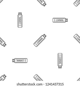 E learning usb pattern seamless vector repeat geometric for any web design