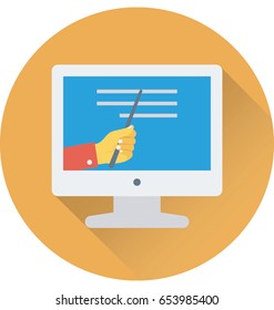 E Learning Vector Icon 