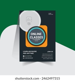 e learning vertical poster template