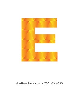 E letter 3d vector illustration logo design. 3d background design.