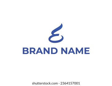 E letter abstract logo design