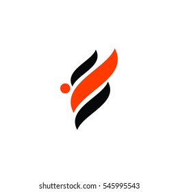 e letter abstract logo vector