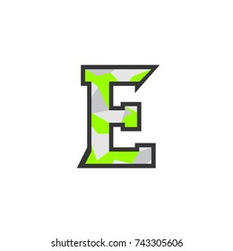 E Letter Abstract Logotype