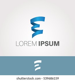 E Letter Abstract Vector Logo Design Template. Creative Typographic Concept Icon