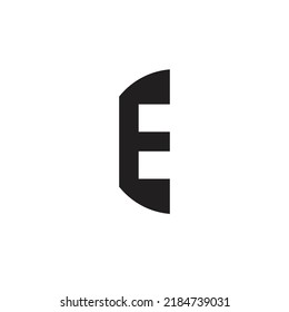 E Letter black vactor. alphabet e logo. alphabet E