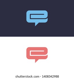 E Chat Logo Images Stock Photos Vectors Shutterstock