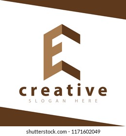E Letter Build logo vector Template