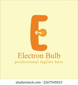 Diseño del logotipo de la bombilla electrónica