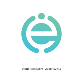 Plantilla de vector de diseño de logotipo de círculo de letras E