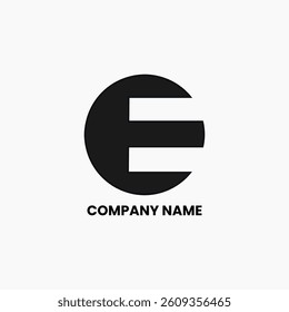 E letter circle symbol logo design