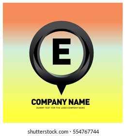 E letter colorful logo in the circle. Vector design template elements for your application or company identity.