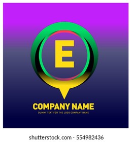 E letter colorful logo in the circle. Vector design template elements for your application or company identity.
