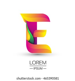 E letter colorful logo, Vector design template elements for your application or company identity.