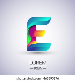 E letter colorful logo, Vector design template elements for your application or company identity.