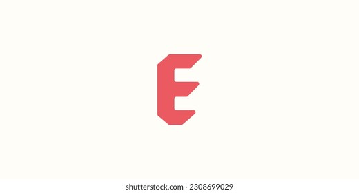 
E letter concept, typography logo concept, monogram logo and initials letter logo, modern and simple