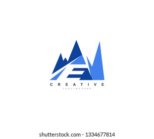E Letter Creative Modern Mountain Logo Design