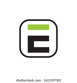 E letter crossing lines logo, vector element for your design