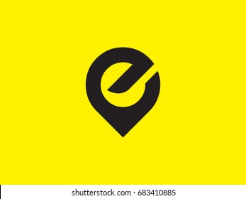  E letter cursor, vector icon