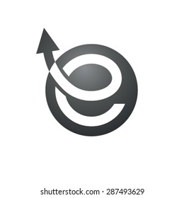 E letter curvy design
