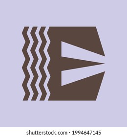 Diseño de letras E con color negro claro