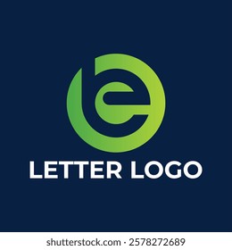 E letter ecommerce logo design concept 