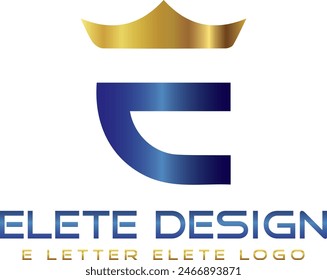 E letter elate logo design for download 