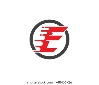 E letter faster logos
