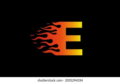 E Letter Fire Logo Design Beautiful Stock Vector (Royalty Free ...