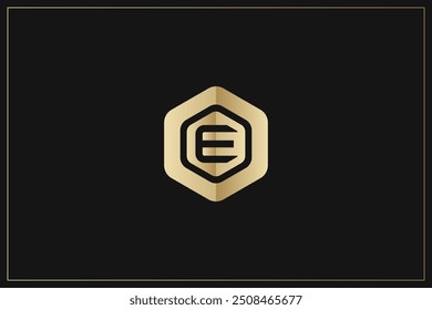 Logo der Marke E Letter Gold Vector