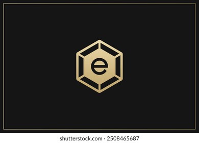 Logo der Marke E Letter Gold Vector