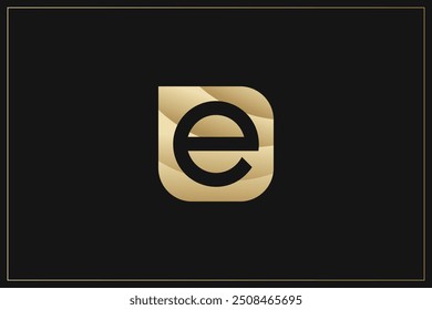 E Letter Gold Vetor Marca Registrada Logo Logo