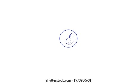 E Letter Hand Written Script Font Logo